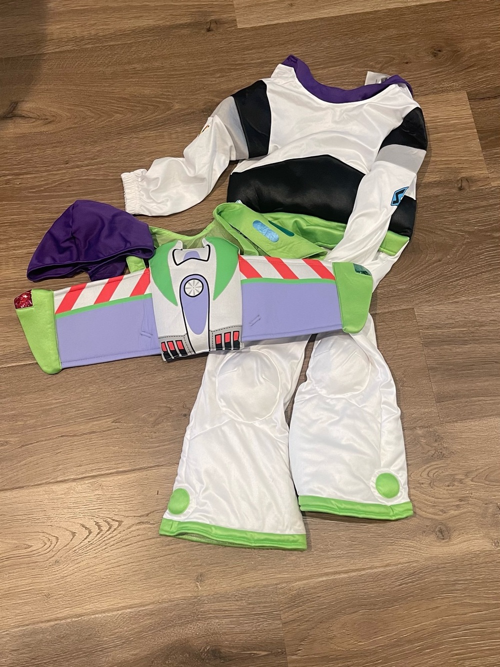 Disney Buzz Lightyear Costume - White, Green, Purple & Black